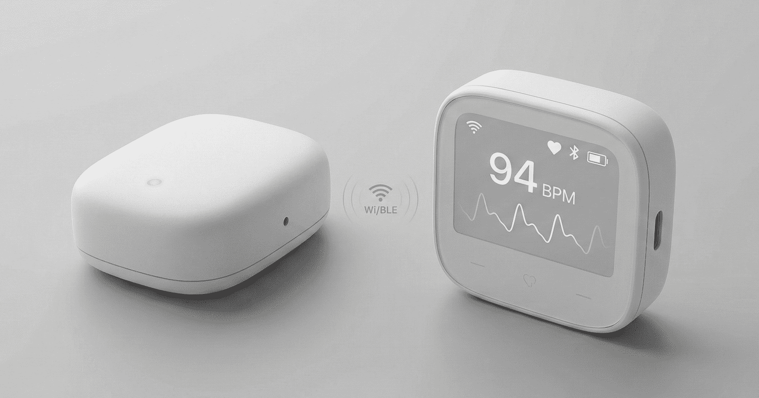 PulsEye device render — the patented sensing unit